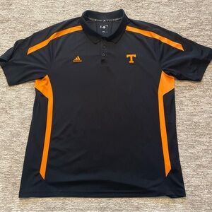 Adidas Tennessee Volunteers Polo Shirt Men's Size 3XL Black Orange Short Sleeve